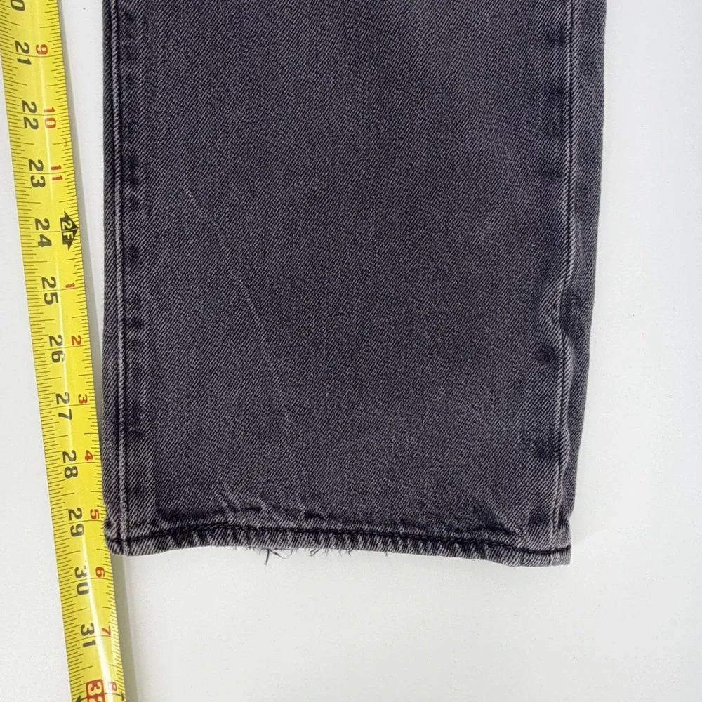Levis 501 Original Fit‎ Jeans 38x32 Faded Black Straight Leg Denim Mens